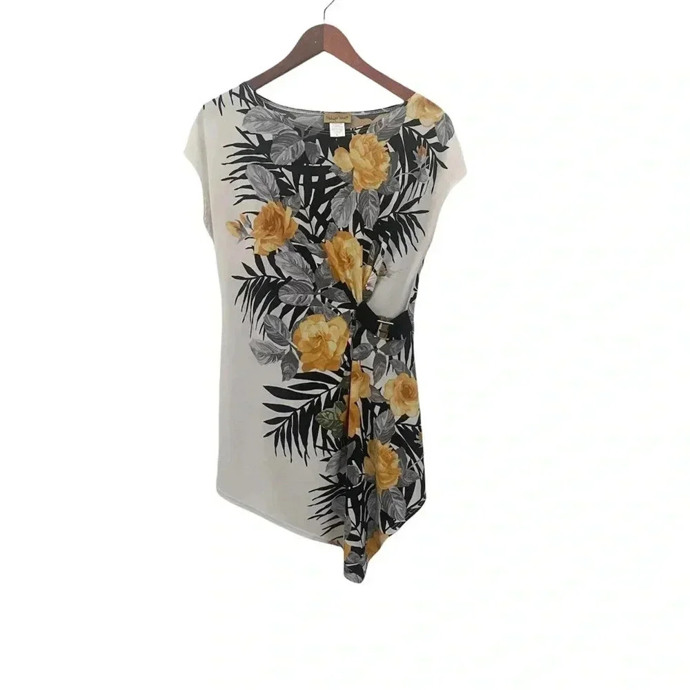 Midnight Velvet floral tunic top